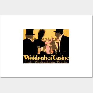 WEIDENHOF CASINO by Lubbert c.1913 Vintage Deutsch Plakatstil Advertising Posters and Art